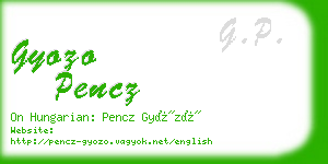 gyozo pencz business card